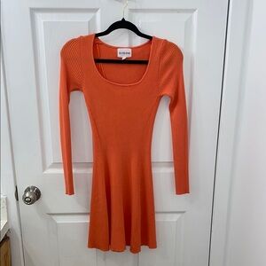 Olive & Oak Orange Long Sleeve Dress